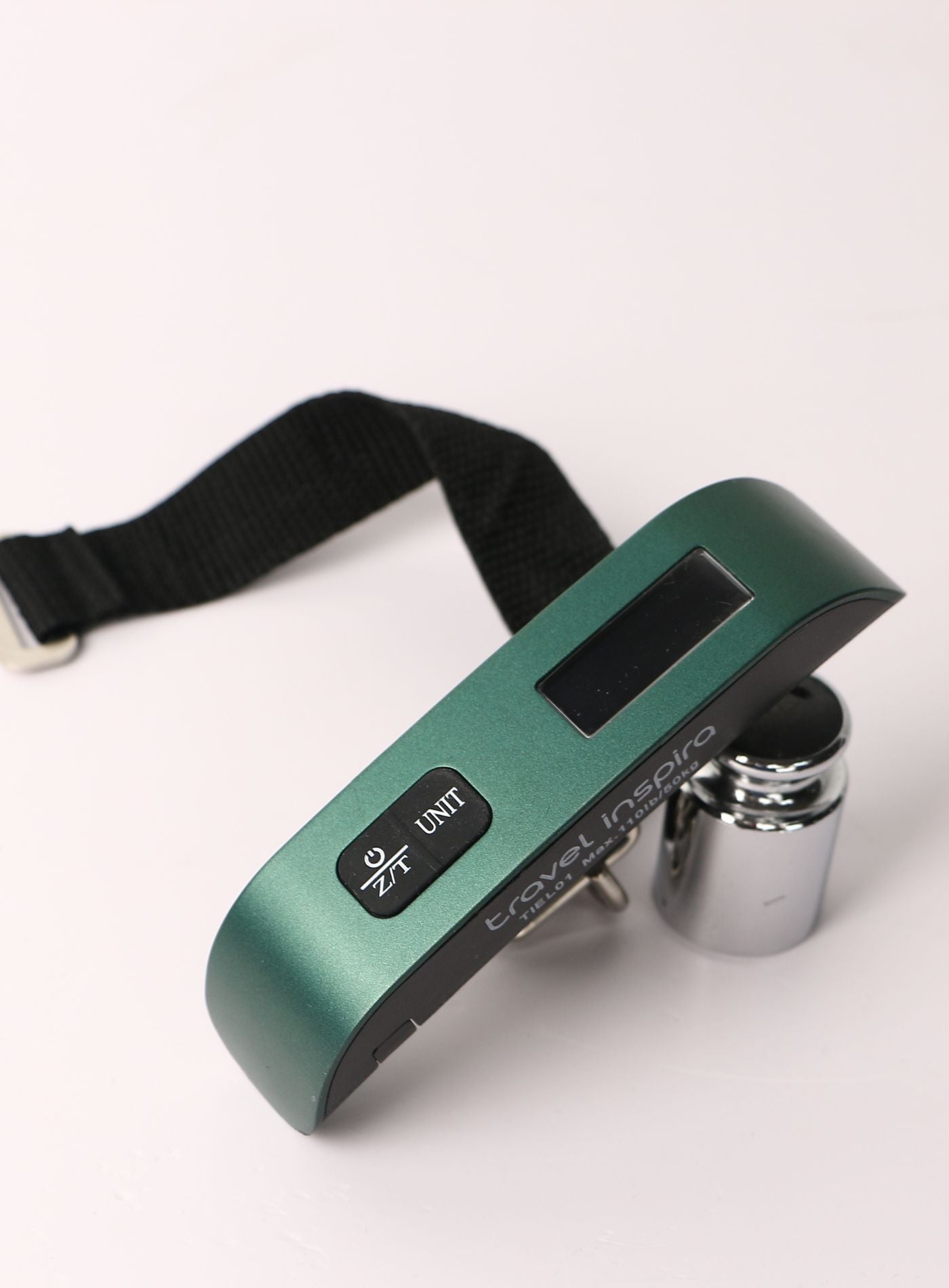 Travel Inspira green portable digital luggage scale for easy luggage weight check before flight