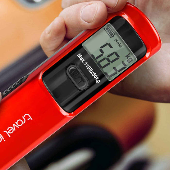 Battery-Free Luggage Scale In Red
