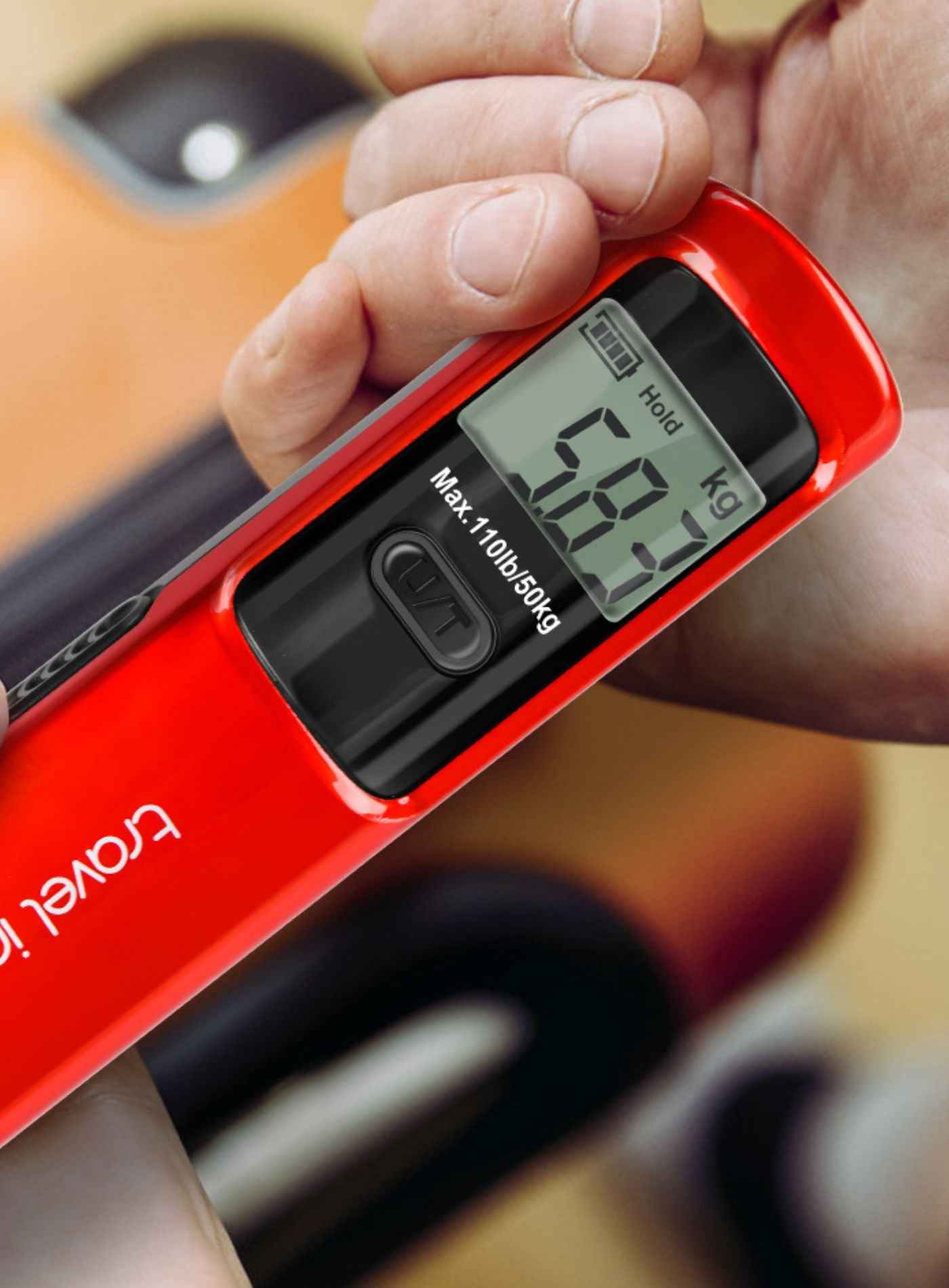 Battery-Free Luggage Scale In Red