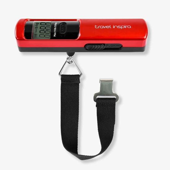 Battery-Free Luggage Scale In Red