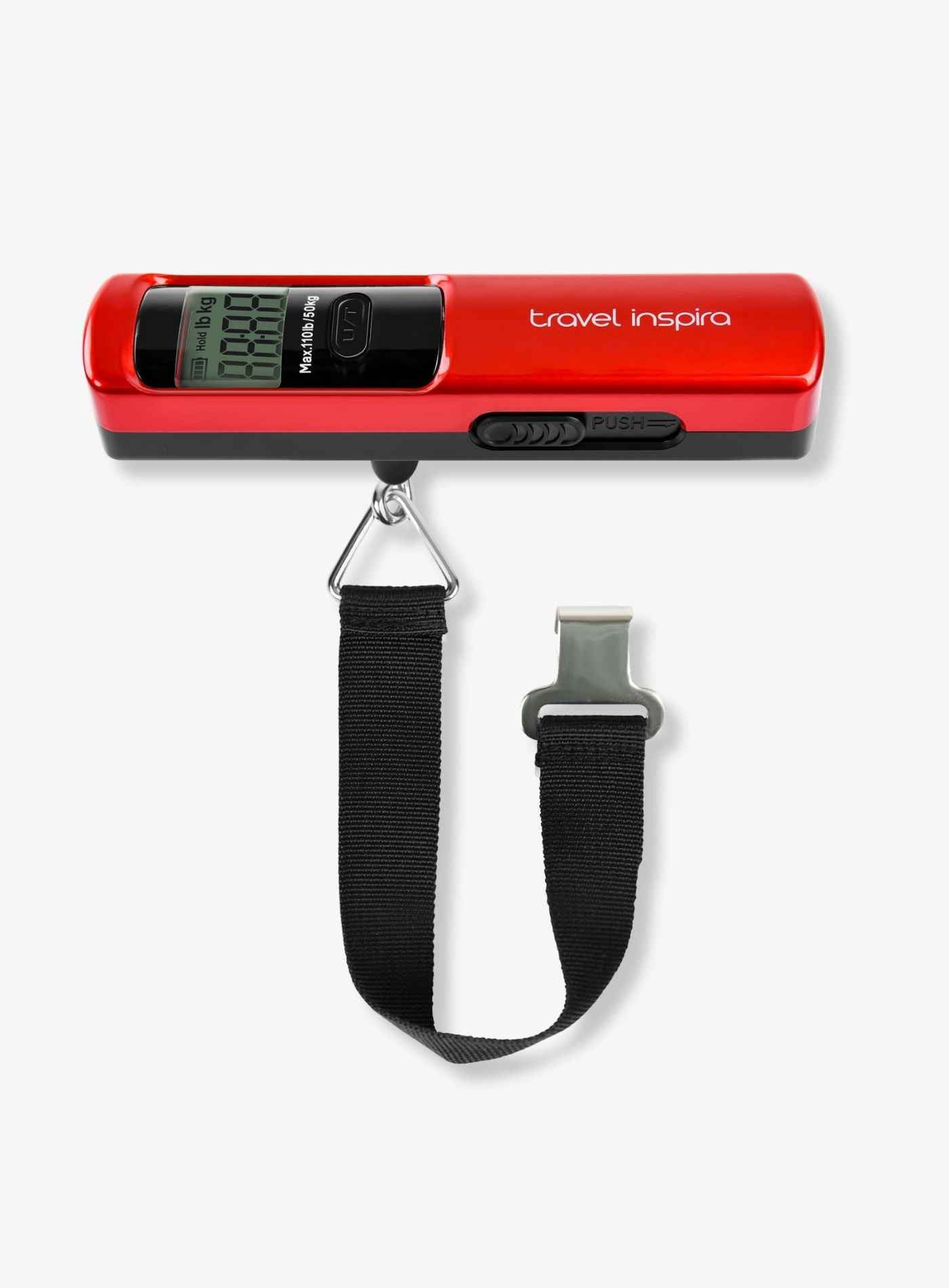 Battery-Free Luggage Scale In Red