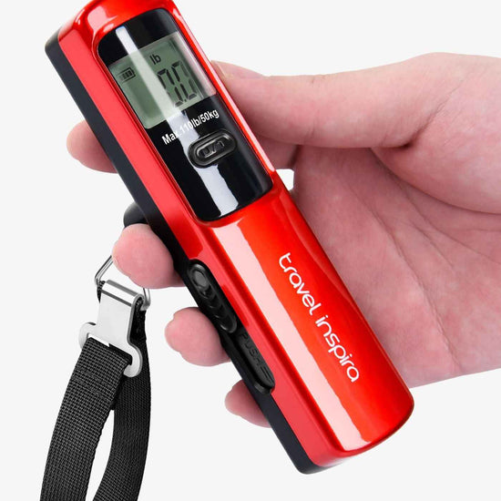 Battery-Free Luggage Scale In Red