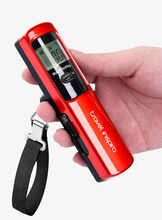 Battery-Free Luggage Scale In Red