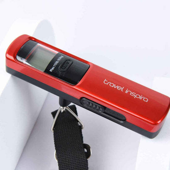 Battery-Free Luggage Scale In Red