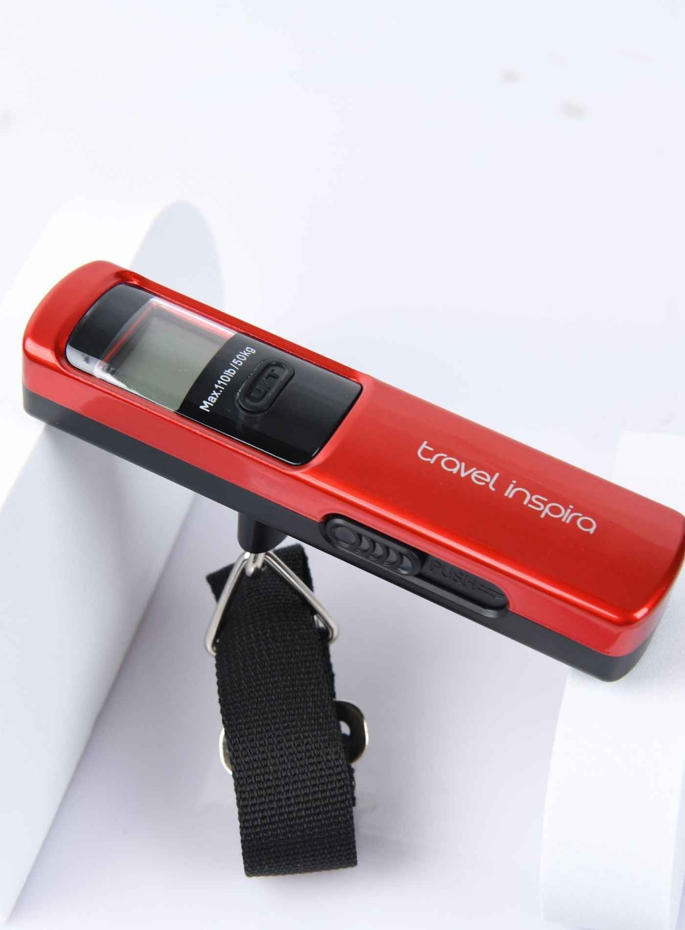 Battery-Free Luggage Scale In Red