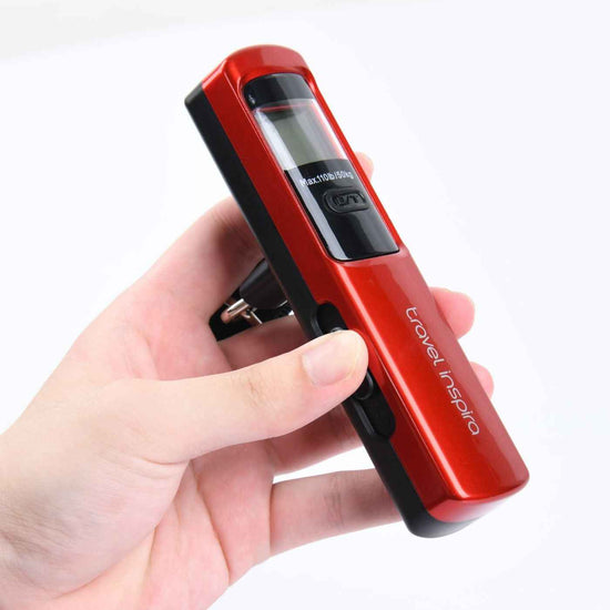 Battery-Free Luggage Scale In Red
