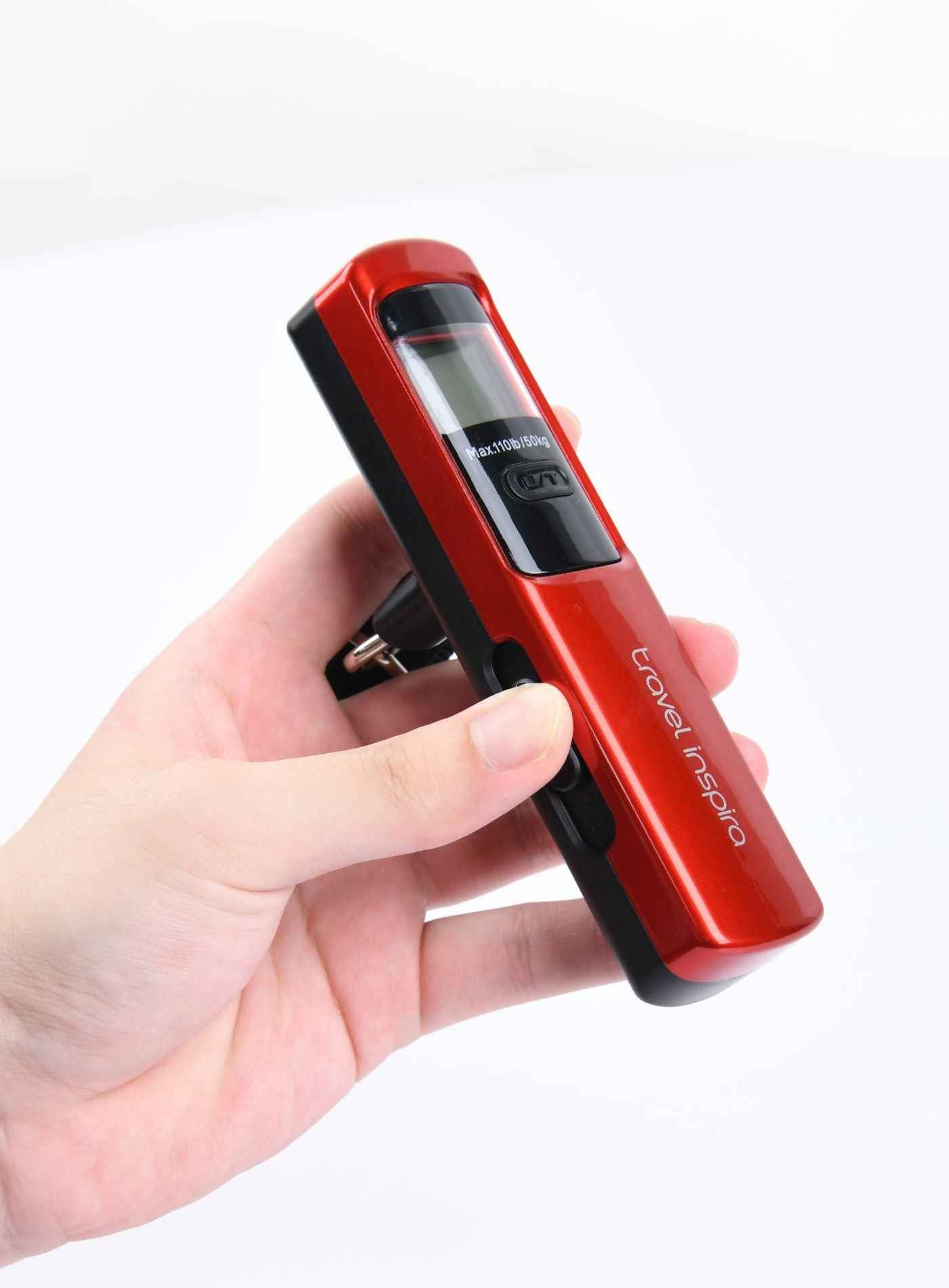 Battery-Free Luggage Scale In Red