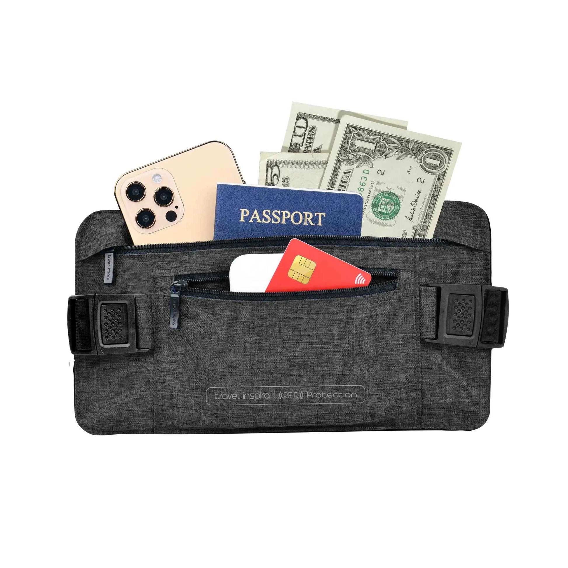 Travel Inspira RFID Blocking Hidden Money Belt Slim Design