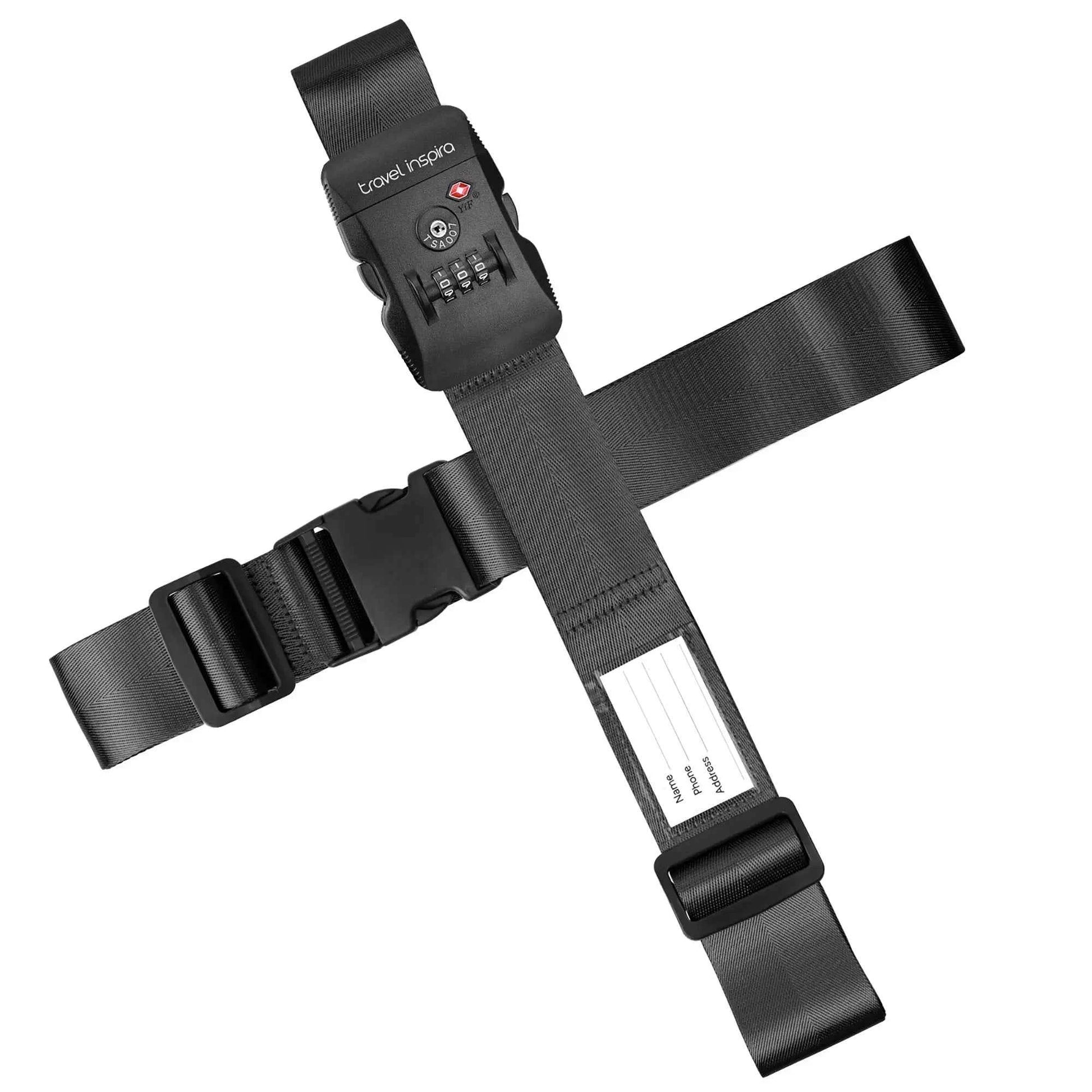Travel Inspira Anti-Theft Luggage Strap with TSA Lock & Tag