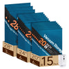 15-pack blue travel vacuum storage bags with 20, 24 and 28 inch sizes, electric pump and suitcase compression demo