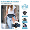 Travel Inspira travel waist pack with built‑in RFID blocking liner protecting passports, credit cards and electronic devices